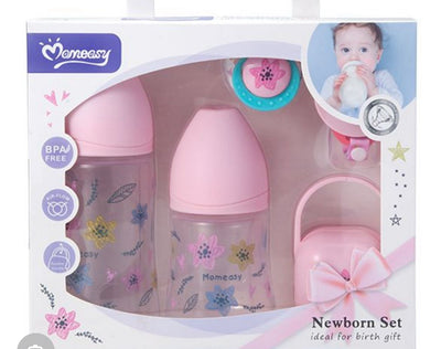 Coffret naissance MomEasy rose – Kit essentiel bébé (sans BPA)
